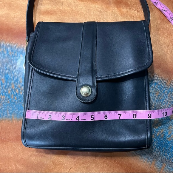Vintage 90s Coach Legacy Scout Leather Bag black gold shoulder crossbody - Picture 13 of 16